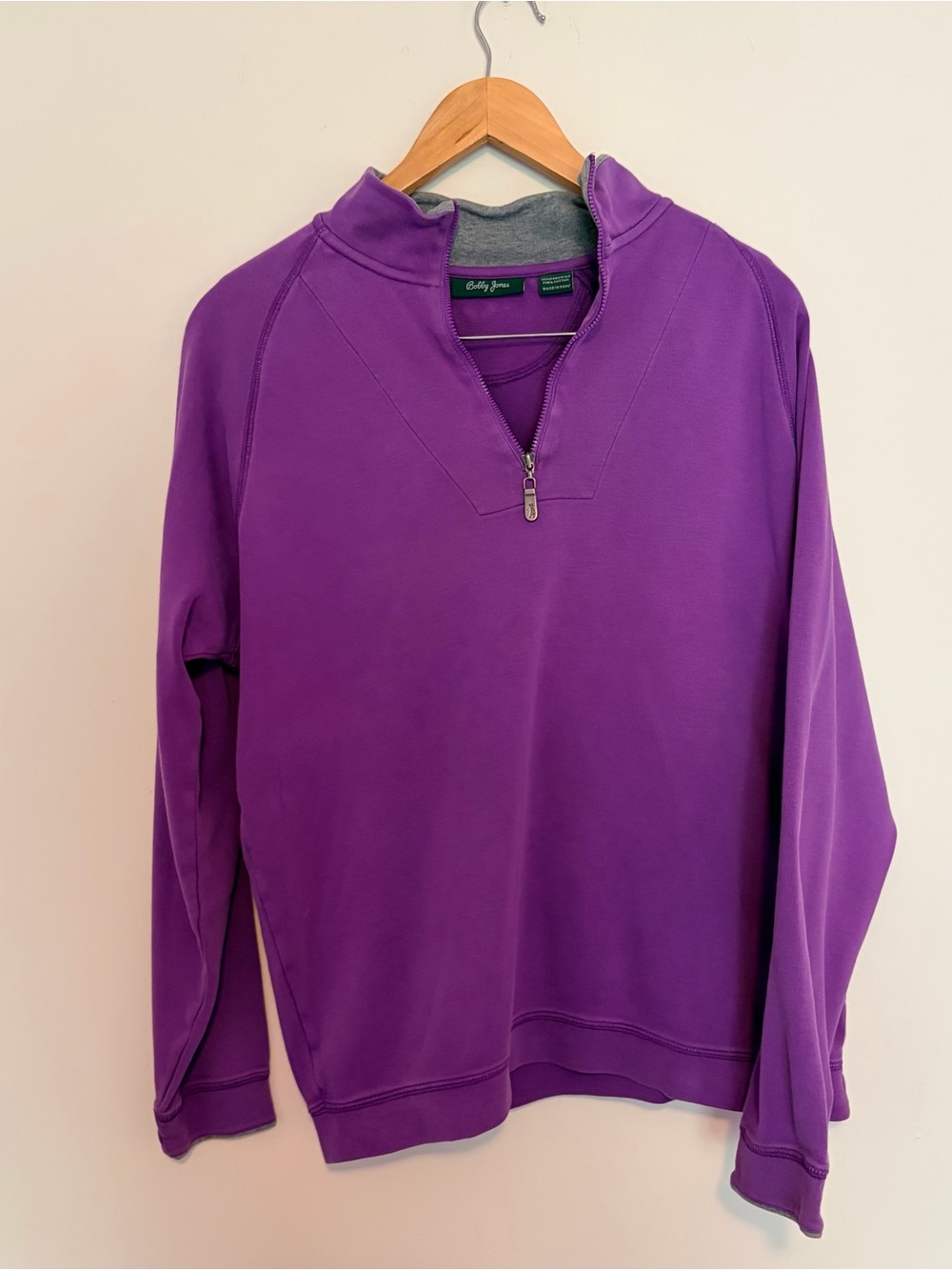 Bobby Jones 1/4 Zip Pullover Size M Purple